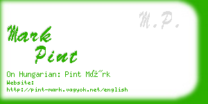 mark pint business card